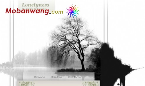 幽静水墨风格网页模板