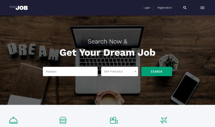 求职招聘互动平台网站模板