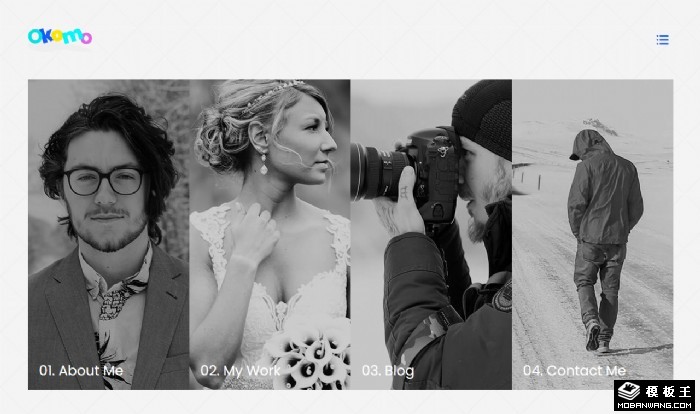 艺术摄影工作室单页面网页模板