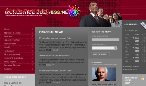 世界贸易综合门户网页模板