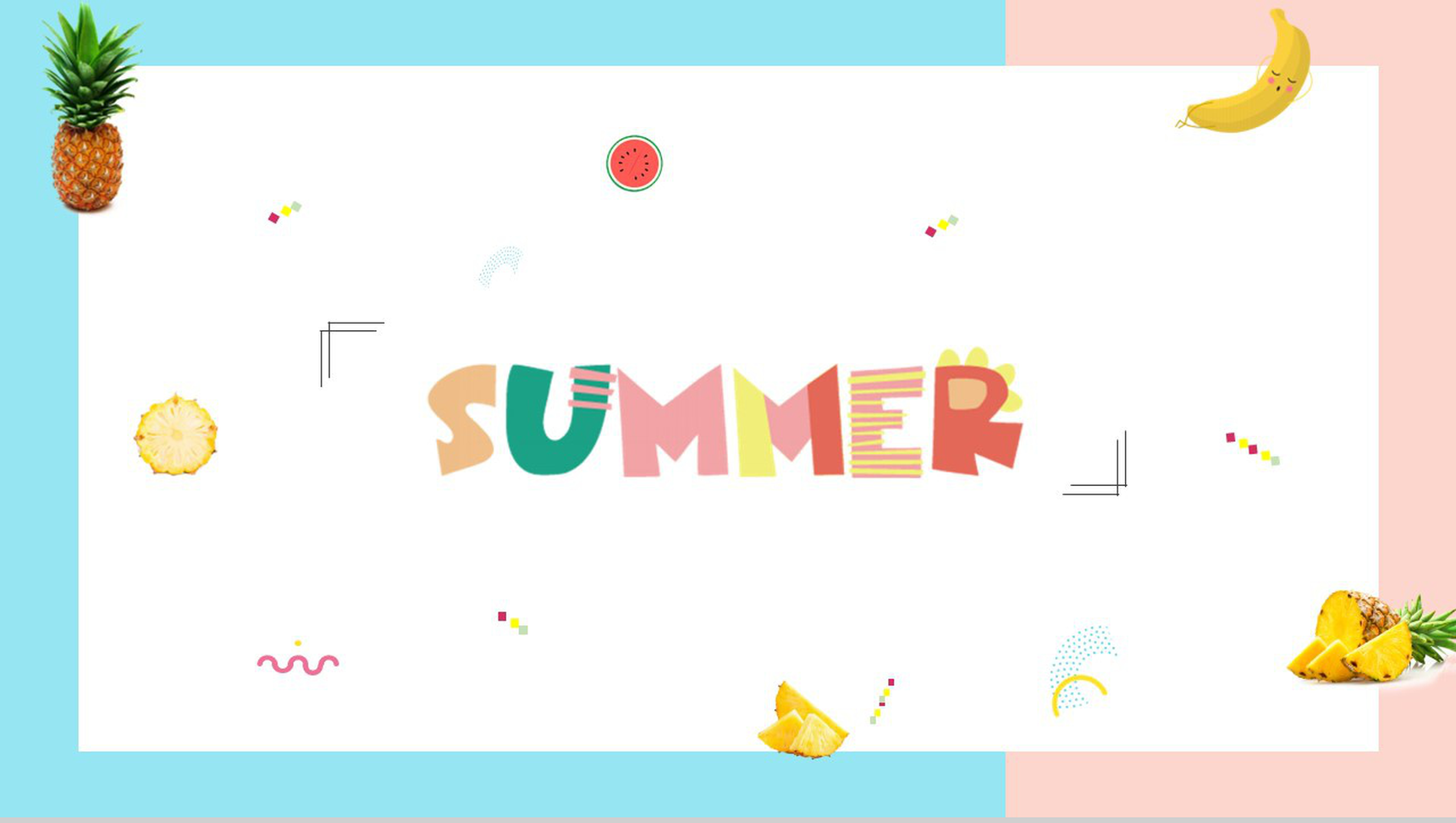 夏季美食菠萝介绍宣传PPT模板