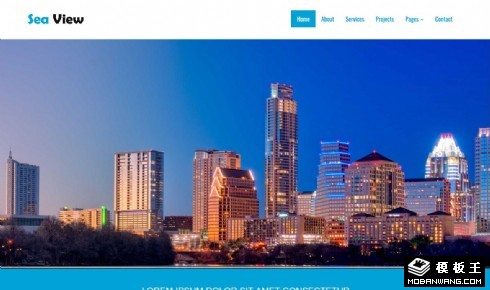海景地产开发响应式网页模板