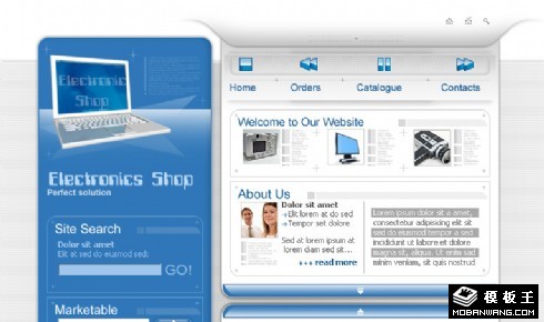 电子产品参数信息网页模板