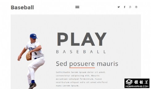 棒球运动俱乐部响应式网页模板