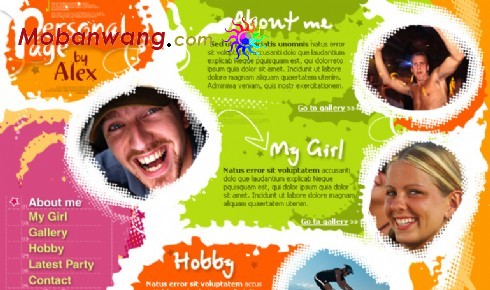 非主流个人主页模板