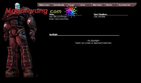 变形金刚游戏网页模板