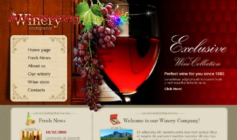 葡萄酒生产企业网站模板