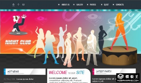 午夜俱乐部网页模板