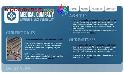 制药厂生产企业网页模板