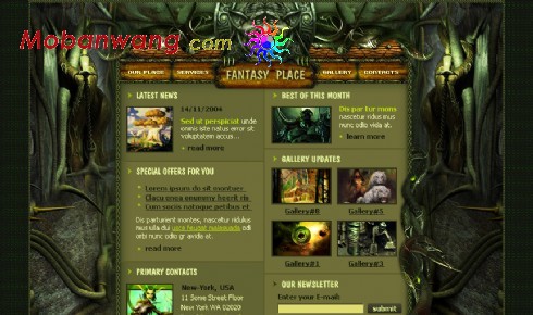 幻想国度游戏网页模板