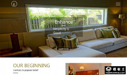 空间设计团队响应式网页模板