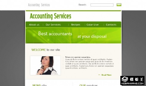 绿色会计服务公司网页模板