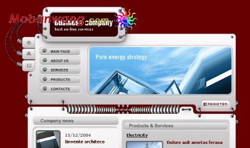 商务企业FLASH网页模板