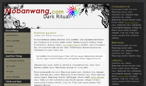 黑色宗教仪式网站模板