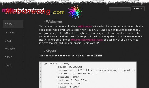 个性灰色BLOG网页模板