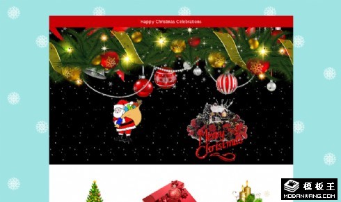圣诞节快乐专题响应式网页模板