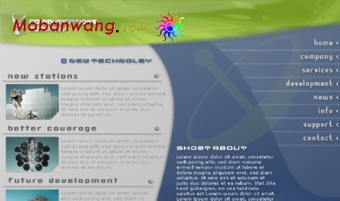 卫星接收器企业网页模板