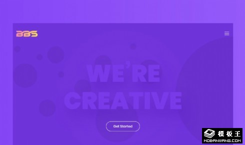 紫色创意服务动态响应式网页模板