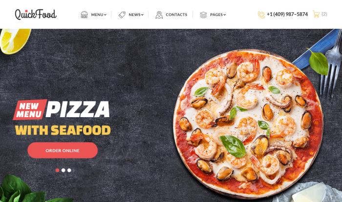 西式汉堡餐饮服务专属网站模板