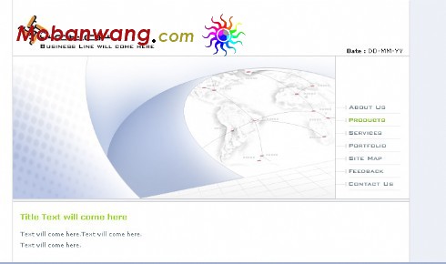 全球贸易企业网页模板