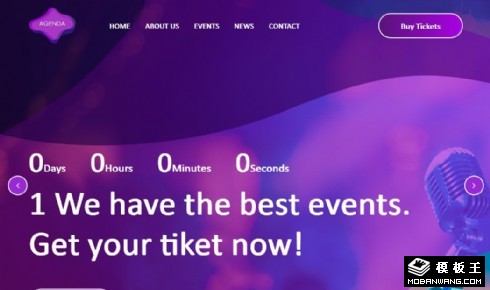 大型娱乐活动展示响应式网站模板