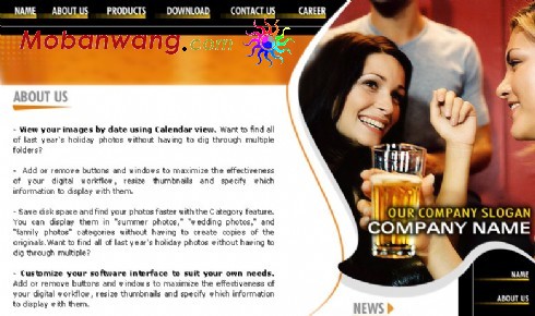 啤酒公司网页模板