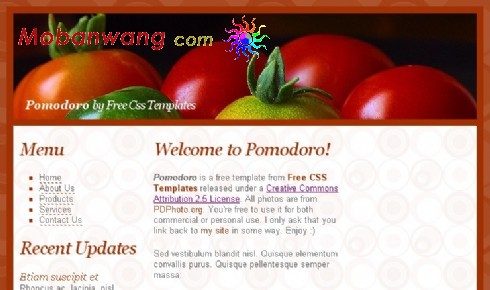 西红柿介绍网页模板