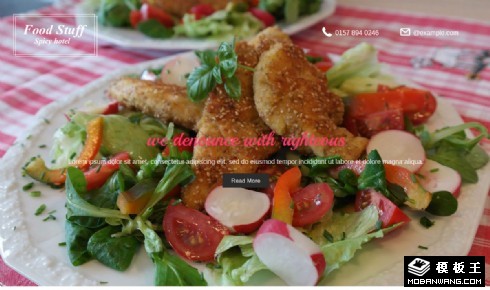 餐馆食材信息响应式网站模板