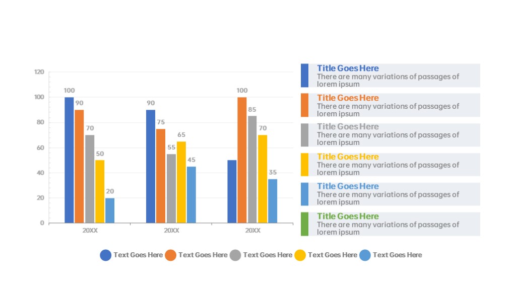 数据柱状图展示PPT模板
