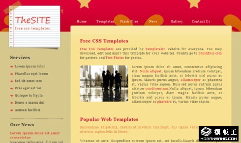 红黄信息动态网页模板