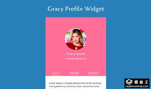 个人介绍相册组件网页模板