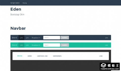 bootstrap功能按钮组件响应式网页模板