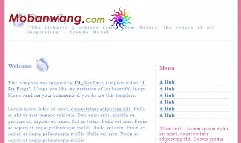 蝴蝶鲜花个人博客网页模板