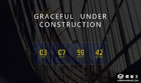 图书馆开放倒计时响应式网页模板