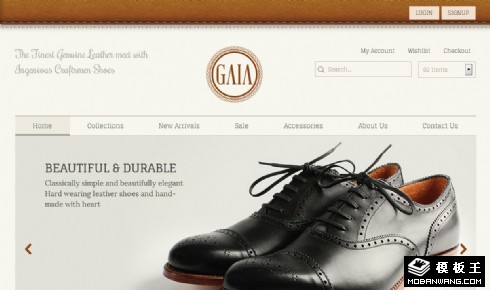 皮鞋网上商城响应式网页模板