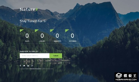 大自然倒计时响应式网页模板