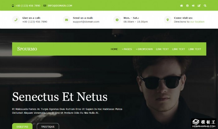 绿色业务资讯网页模板