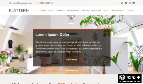 金融保险投资业务响应式网页模板