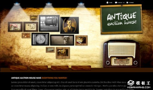 古董拍卖行网页模板