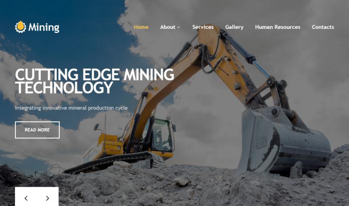 领先矿业资源开采公司网站模板