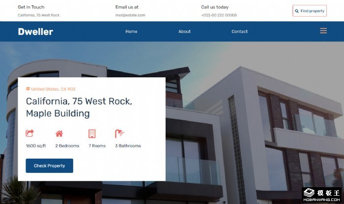 国际住宅房地产销售网页模板