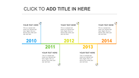 颜色渐变极简时间轴PPT模板