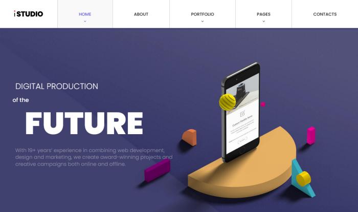 领先数字设计营销网站模板