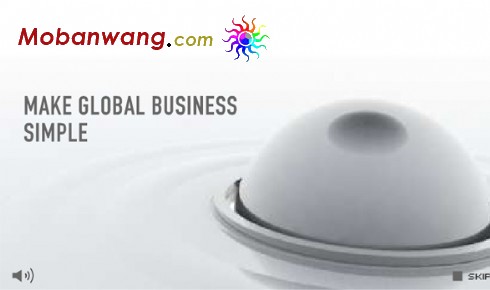 简单全球商务FLASH网页模板