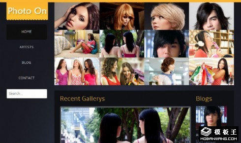 照片艺术日志网页模板