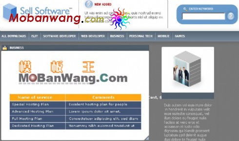 软件销售网站模板