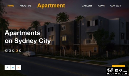 公寓出租服务响应式网页模板