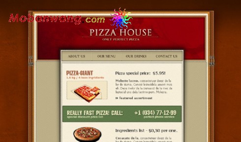 比萨餐厅网页模板