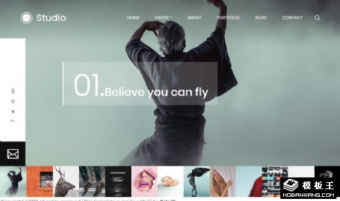 图片创意工作室响应式网站模板