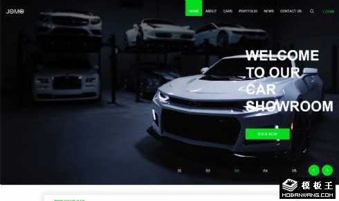 汽车销售展览响应式网页模板